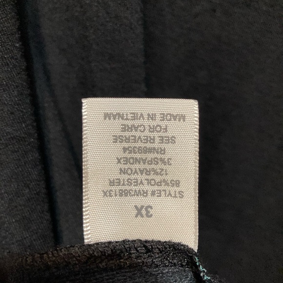 No Comment Plus 3X Black Floral Strappy Back Top EUC 13005 - Picture 5 of 7